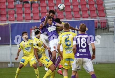 Fussball. Bundesliga Relegation. SK Austria Klagenfurt gegen St. Poelten.   Herbert Paul, Kosmas Gkezos (Klagenfurt). Klagenfurt, am 26.5.2021.
Foto: Kuess
www.qspictures.net
---
pressefotos, pressefotografie, kuess, qs, qspictures, sport, bild, bilder, bilddatenbank