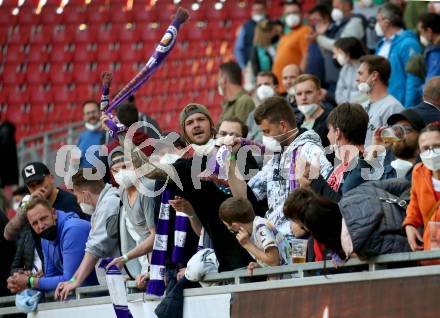 Fussball. Bundesliga Relegation. SK Austria Klagenfurt gegen St. Poelten.   Fans (Klagenfurt). Klagenfurt, am 26.5.2021.
Foto: Kuess
www.qspictures.net
---
pressefotos, pressefotografie, kuess, qs, qspictures, sport, bild, bilder, bilddatenbank