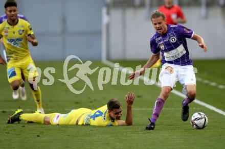 Fussball. Bundesliga Relegation. SK Austria Klagenfurt gegen St. Poelten.   Patrick Greil (Klagenfurt),  Michael Steinwender (St. Poelten). Klagenfurt, am 26.5.2021.
Foto: Kuess
www.qspictures.net
---
pressefotos, pressefotografie, kuess, qs, qspictures, sport, bild, bilder, bilddatenbank