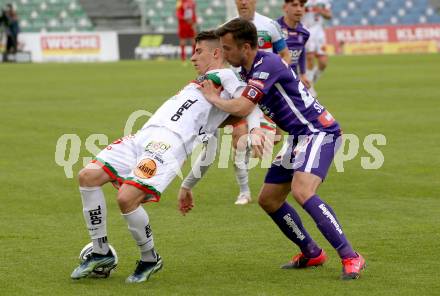 Fussball. Bundesliga. RZ Pellets WAC gegen FK Austria Wien. Dario Vizinger,  (WAC), Markus Suttner (Wien). Wolfsberg, am 30.5.2021.
Foto: Kuess
www.qspictures.net

---
pressefotos, pressefotografie, kuess, qs, qspictures, sport, bild, bilder, bilddatenbank