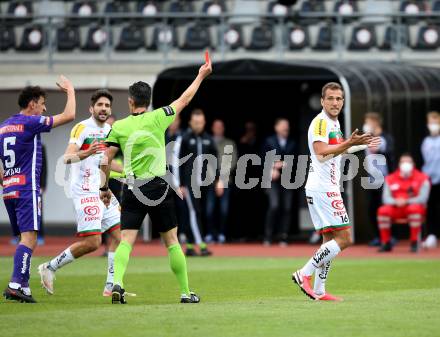 Fussball. Bundesliga. RZ Pellets WAC gegen FK Austria Wien. Rote Karte fuer Mario Leitgeb (WAC). Wolfsberg, am 30.5.2021.
Foto: Kuess
www.qspictures.net

---
pressefotos, pressefotografie, kuess, qs, qspictures, sport, bild, bilder, bilddatenbank