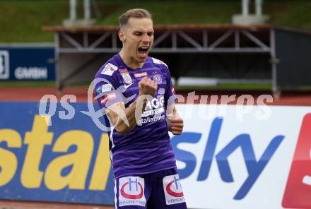 Fussball. Bundesliga. RZ Pellets WAC gegen FK Austria Wien. Torjubel Christoph Monschein  (Wien). Wolfsberg, am 30.5.2021.
Foto: Kuess
www.qspictures.net

---
pressefotos, pressefotografie, kuess, qs, qspictures, sport, bild, bilder, bilddatenbank