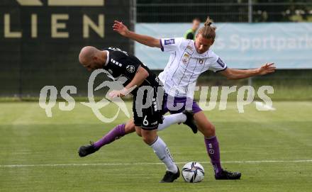 Fussball Testspiel. ASK gegen SK Austria Klagenfurt. Christian Dlopst (ASK), Patrick Greil (Austria Klagenfurt). Klagenfurt, am 2.7.2021.
Foto: Kuess
---
pressefotos, pressefotografie, kuess, qs, qspictures, sport, bild, bilder, bilddatenbank