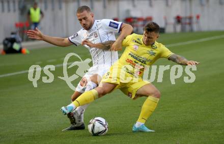 Fussball. Bundesliga. Trainingsspiel.  Austria Klagenfurt gegen SV Licht-Loidl Lafnitz. Turgay Gemicibasi  (Klagenfurt), Nicolas Meister  (Lafnitz). Klagenfurt, am 9.7.2021.
Foto: Kuess
www.qspictures.net
---
pressefotos, pressefotografie, kuess, qs, qspictures, sport, bild, bilder, bilddatenbank