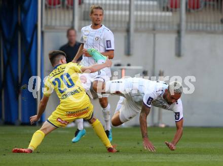 Fussball. Bundesliga. Trainingsspiel.  Austria Klagenfurt gegen SV Licht-Loidl Lafnitz.   Markus Pink, Patrick Greil, (Klagenfurt), Thorsten Schriebl  (Lafnitz). Klagenfurt, am 9.7.2021.
Foto: Kuess
www.qspictures.net
---
pressefotos, pressefotografie, kuess, qs, qspictures, sport, bild, bilder, bilddatenbank