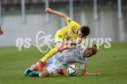 Fussball. Bundesliga. Trainingsspiel.  Austria Klagenfurt gegen SV Licht-Loidl Lafnitz.  Patrick Greil,  (Klagenfurt), Thorsten Schriebl  (Lafnitz). Klagenfurt, am 9.7.2021.
Foto: Kuess
www.qspictures.net
---
pressefotos, pressefotografie, kuess, qs, qspictures, sport, bild, bilder, bilddatenbank