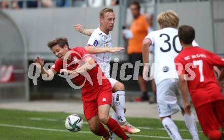 Fussball Bundesliga. Terstspiel. FC St. Veit gegen SK Austria Klagenfurt.  Michael Salbrechter (St.Veit), Florian Jaritz  (Klagenfurt). St. Veit, am 13.7.2021.
Foto: Kuess
---
pressefotos, pressefotografie, kuess, qs, qspictures, sport, bild, bilder, bilddatenbank