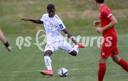 Fussball Bundesliga. Terstspiel. FC St. Veit gegen SK Austria Klagenfurt.  Kwabe Schulz  (Klagenfurt). St. Veit, am 13.7.2021.
Foto: Kuess
---
pressefotos, pressefotografie, kuess, qs, qspictures, sport, bild, bilder, bilddatenbank