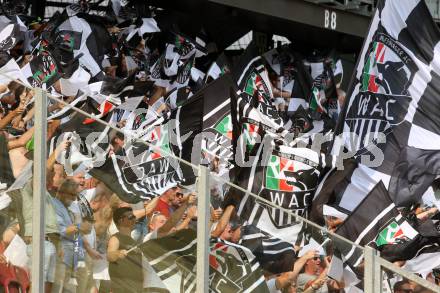 Fussball. Bundesliga. SK Austria Klagenfurt gegen WAC.  Fans  (WAC). Klagenfurt, am 25.7.2021.
Foto: Kuess
www.qspictures.net
---
pressefotos, pressefotografie, kuess, qs, qspictures, sport, bild, bilder, bilddatenbank