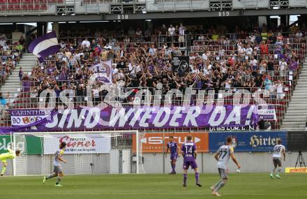 Fussball. Bundesliga. SK Austria Klagenfurt gegen WAC.  Fans (Klagenfurt). Klagenfurt, am 25.7.2021.
Foto: Kuess
www.qspictures.net
---
pressefotos, pressefotografie, kuess, qs, qspictures, sport, bild, bilder, bilddatenbank