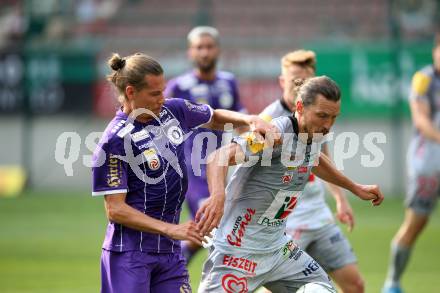 Fussball. Bundesliga. SK Austria Klagenfurt gegen WAC.  Patrick Greil,  (Klagenfurt), Christopher Wernitznig (WAC). Klagenfurt, am 25.7.2021.
Foto: Kuess
www.qspictures.net
---
pressefotos, pressefotografie, kuess, qs, qspictures, sport, bild, bilder, bilddatenbank