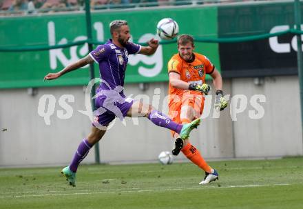 Fussball. Bundesliga. SK Austria Klagenfurt gegen WAC.  Markus Pink,  (Klagenfurt), Manuel Kuttin (WAC). Klagenfurt, am 25.7.2021.
Foto: Kuess
www.qspictures.net
---
pressefotos, pressefotografie, kuess, qs, qspictures, sport, bild, bilder, bilddatenbank