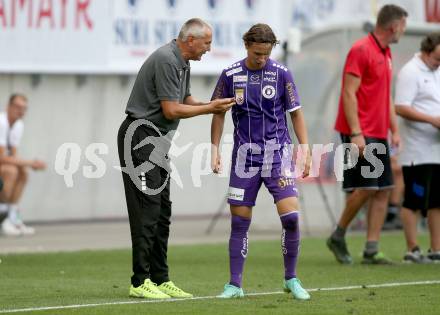 Fussball. Bundesliga. SK Austria Klagenfurt gegen WAC. Trainer Peter Pacult Alex Timossi Andersson  (Klagenfurt). Klagenfurt, am 25.7.2021.
Foto: Kuess
www.qspictures.net
---
pressefotos, pressefotografie, kuess, qs, qspictures, sport, bild, bilder, bilddatenbank