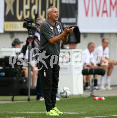 Fussball. Bundesliga. SK Austria Klagenfurt gegen WAC.  Trainer Peter Pacult (Klagenfurt). Klagenfurt, am 25.7.2021.
Foto: Kuess
www.qspictures.net
---
pressefotos, pressefotografie, kuess, qs, qspictures, sport, bild, bilder, bilddatenbank