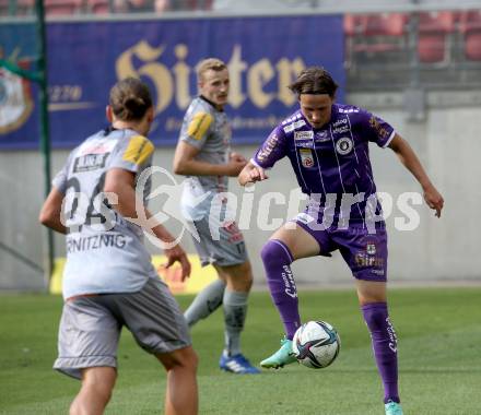 Fussball. Bundesliga. SK Austria Klagenfurt gegen WAC.  Alex Timossi Andersson,  (Klagenfurt), Christopher Wernitznig (WAC). Klagenfurt, am 25.7.2021.
Foto: Kuess
www.qspictures.net
---
pressefotos, pressefotografie, kuess, qs, qspictures, sport, bild, bilder, bilddatenbank