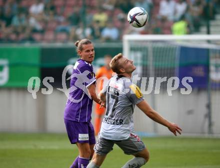 Fussball. Bundesliga. SK Austria Klagenfurt gegen WAC.  Patrick Greil,  (Klagenfurt), Jonathan Scherzer (WAC). Klagenfurt, am 25.7.2021.
Foto: Kuess
www.qspictures.net
---
pressefotos, pressefotografie, kuess, qs, qspictures, sport, bild, bilder, bilddatenbank