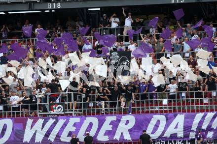 Fussball. Bundesliga. SK Austria Klagenfurt gegen WAC. Fans   (Klagenfurt). Klagenfurt, am 25.7.2021.
Foto: Kuess
www.qspictures.net
---
pressefotos, pressefotografie, kuess, qs, qspictures, sport, bild, bilder, bilddatenbank