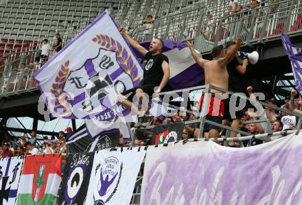 Fussball. Bundesliga. SK Austria Klagenfurt gegen WAC.  Fans (Klagenfurt). Klagenfurt, am 25.7.2021.
Foto: Kuess
www.qspictures.net
---
pressefotos, pressefotografie, kuess, qs, qspictures, sport, bild, bilder, bilddatenbank