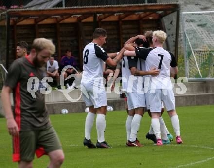 Fussball 1. Klasse B. Kleinkirchheim gegen Velden.  Torjubel  Roland Putsche (Velden). Kleinkirchheim, am 25.7.2021.
Foto: Kuess
---
pressefotos, pressefotografie, kuess, qs, qspictures, sport, bild, bilder, bilddatenbank