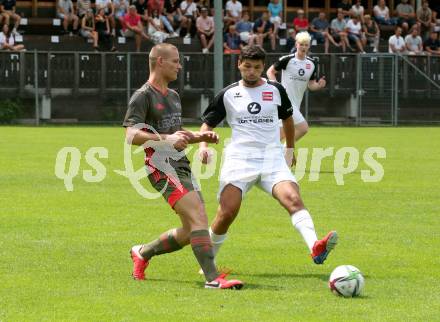 Fussball 1. Klasse B. Kleinkirchheim gegen Velden.  Mario Hubert Trattler (Kleinkirchheim), Dardan Kameraj  (Velden). Kleinkirchheim, am 25.7.2021.
Foto: Kuess
---
pressefotos, pressefotografie, kuess, qs, qspictures, sport, bild, bilder, bilddatenbank