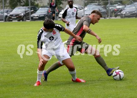 Fussball 1. Klasse B. Kleinkirchheim gegen Velden. Kristijan Matanovic  (Kleinkirchheim), Dardan Kameraj  (Velden). Kleinkirchheim, am 25.7.2021.
Foto: Kuess
---
pressefotos, pressefotografie, kuess, qs, qspictures, sport, bild, bilder, bilddatenbank