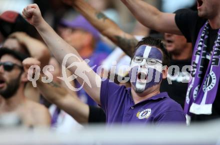 Fussball. Bundesliga. SK Austria Klagenfurt gegen TSV Hartberg.   Fan (Klagenfurt). Klagenfurt, am 7.8.2021.
Foto: Kuess
www.qspictures.net
---
pressefotos, pressefotografie, kuess, qs, qspictures, sport, bild, bilder, bilddatenbank