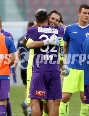 Fussball. Bundesliga. SK Austria Klagenfurt gegen TSV Hartberg.   Markus Pink, Phillip Menzel (Klagenfurt). Klagenfurt, am 7.8.2021.
Foto: Kuess
www.qspictures.net
---
pressefotos, pressefotografie, kuess, qs, qspictures, sport, bild, bilder, bilddatenbank