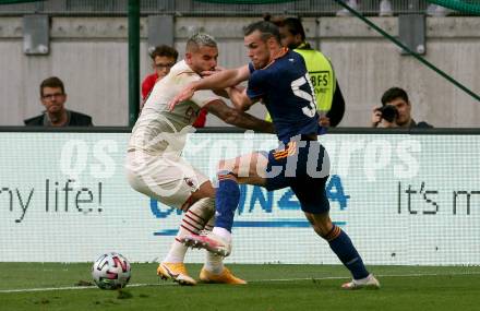 Fussball. Testspiel. Real Madrid gegen AC Milan. Gareth Bale, (Real Madrid),  Hernandez Theo  (AC Milan). Klagenfurt Woerthersee Stadion, am 8.8.2021.
Foto: Kuess
www.qspictures.net
---
pressefotos, pressefotografie, kuess, qs, qspictures, sport, bild, bilder, bilddatenbank