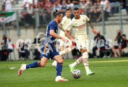 Fussball. Testspiel. Real Madrid gegen AC Milan. Gareth Bale (Real Madrid), Rade Krunic (AC Milan). Klagenfurt Woerthersee Stadion, am 8.8.2021.
Foto: Kuess
www.qspictures.net
---
pressefotos, pressefotografie, kuess, qs, qspictures, sport, bild, bilder, bilddatenbank