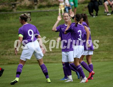 Frauenfussball. Kaerntner Frauen Liga. SK Austria Klagenfurt gegen SG ATUS Ferlach/DSG Ferlach.  Torjubel  (Klagenfurt). Koettmannsdorf, am 8.8.2021.
Foto: Kuess
www.qspictures.net
---
pressefotos, pressefotografie, kuess, qs, qspictures, sport, bild, bilder, bilddatenbank