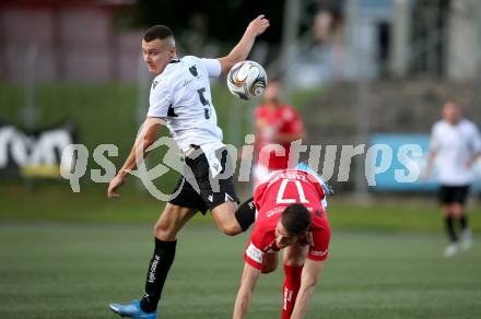 Fussball Regionalliga. SV Spittal gegen Gurten. Dino Keric (Spittal), Rene Wirth (Gurten). Spittal, 6.8.2021.
Fotos: Kuess
---
pressefotos, pressefotografie, kuess, qs, qspictures, sport, bild, bilder, bilddatenbank