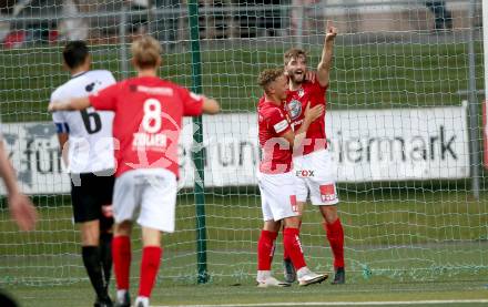 Fussball Regionalliga. SV Spittal gegen Gurten.  Torjubel   (Gurten). Spittal, 6.8.2021.
Fotos: Kuess
---
pressefotos, pressefotografie, kuess, qs, qspictures, sport, bild, bilder, bilddatenbank