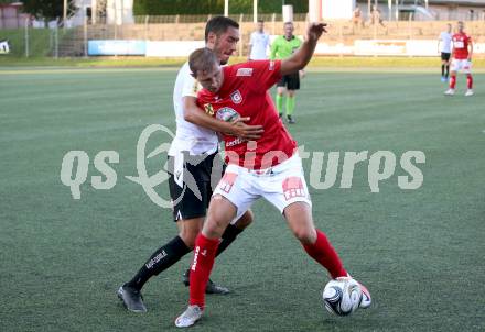 Fussball Regionalliga. SV Spittal gegen Gurten.  Rafael Graf  (Spittal),  Fabian Wimmleitner (Gurten). Spittal, 6.8.2021.
Fotos: Kuess
---
pressefotos, pressefotografie, kuess, qs, qspictures, sport, bild, bilder, bilddatenbank