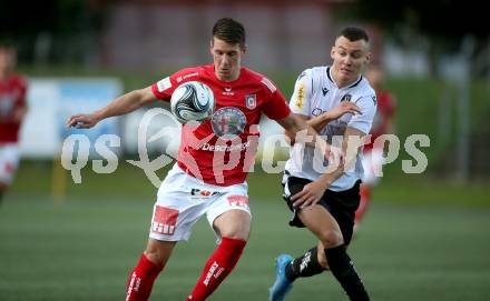 Fussball Regionalliga. SV Spittal gegen Gurten. Dino Keric (Spittal), Rene Wirth (Gurten). Spittal, 6.8.2021.
Fotos: Kuess
---
pressefotos, pressefotografie, kuess, qs, qspictures, sport, bild, bilder, bilddatenbank