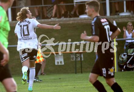 Fussball Kaerntner Liga. Bleiburg gegen St. Michael/Bl..  Torjubel  Arnold Gross (St. Michael/Bl.). Bleiburg, am 14.8.2021.
Foto: Kuess
---
pressefotos, pressefotografie, kuess, qs, qspictures, sport, bild, bilder, bilddatenbank