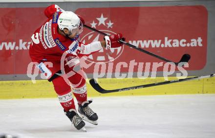 EBEL. Eishockey Bundesliga. KAC gegen	spusu Vienna Capitals. Philip Briggisser (KAC). Klagenfurt, am 17.9.2021.
Foto: Kuess
www.qspictures.net

---
pressefotos, pressefotografie, kuess, qs, qspictures, sport, bild, bilder, bilddatenbank