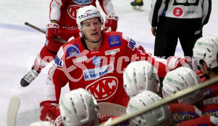 EBEL. Eishockey Bundesliga. KAC gegen	HC TIWAG Innsbruck. Torjubel Nicholas Eric Petersen (KAC). Klagenfurt, am 18.9.2021.
Foto: Kuess
www.qspictures.net

---
pressefotos, pressefotografie, kuess, qs, qspictures, sport, bild, bilder, bilddatenbank