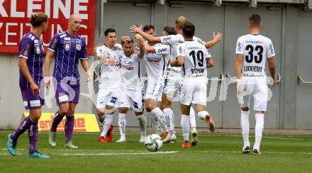 Fussball. Bundesliga. SK Austria Klagenfurt gegen  LASK.  Torjubel  (LASK). Klagenfurt, am 19.9.2021.
Foto: Kuess
www.qspictures.net
---
pressefotos, pressefotografie, kuess, qs, qspictures, sport, bild, bilder, bilddatenbank