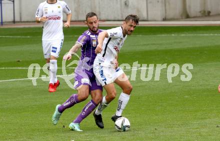 Fussball. Bundesliga. SK Austria Klagenfurt gegen  LASK. Markus Pink,  (Klagenfurt), James Holland  (LASK). Klagenfurt, am 19.9.2021.
Foto: Kuess
www.qspictures.net
---
pressefotos, pressefotografie, kuess, qs, qspictures, sport, bild, bilder, bilddatenbank