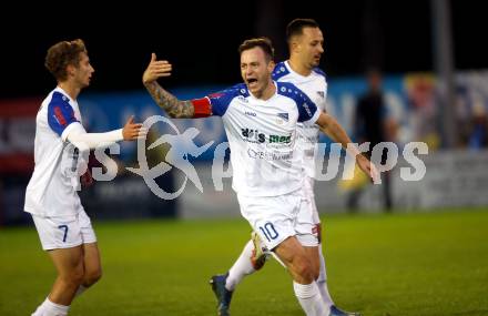 Fussball OEFB Cup. Treibach gegen FAC Wien. Torjubel  Kevin Vaschauner  (Treibach). Treibach, am 21.9.2021.
Foto: Kuess
---
pressefotos, pressefotografie, kuess, qs, qspictures, sport, bild, bilder, bilddatenbank