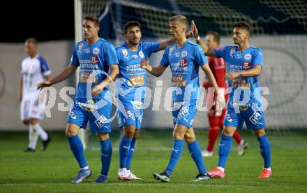 Fussball OEFB Cup. Treibach gegen FAC Wien. Torjubel   (FAC). Treibach, am 21.9.2021.
Foto: Kuess
---
pressefotos, pressefotografie, kuess, qs, qspictures, sport, bild, bilder, bilddatenbank