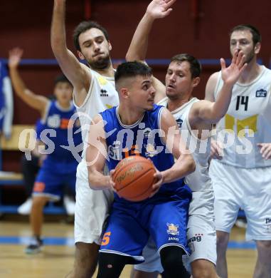 Basketball Austria Cup 2020/2021.  Woerthersee Piraten gegen BBU Salzburg. Alen Repac, Jan-Arne Apschner (Piraten), Marko Rakic  (BBU Salzburg). Klagenfurt, am 2.10.2021.
Foto: Kuess
www.qspictures.net

---
pressefotos, pressefotografie, kuess, qs, qspictures, sport, bild, bilder, bilddatenbank