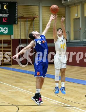 Basketball Austria Cup 2020/2021.  Woerthersee Piraten gegen BBU Salzburg. Jure Bavdek (Piraten), Thomas Buchegger (BBU Salzburg). Klagenfurt, am 2.10.2021.
Foto: Kuess
www.qspictures.net

---
pressefotos, pressefotografie, kuess, qs, qspictures, sport, bild, bilder, bilddatenbank