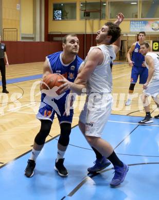 Basketball Austria Cup 2020/2021.  Woerthersee Piraten gegen BBU Salzburg. Andreas Nuck (Piraten), Rusmir Grosic (BBU Salzburg). Klagenfurt, am 2.10.2021.
Foto: Kuess
www.qspictures.net

---
pressefotos, pressefotografie, kuess, qs, qspictures, sport, bild, bilder, bilddatenbank