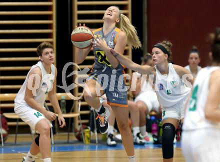 Basketball Damen Superliga 2021/2022. Grunddurchgang 1. Runde.  KOS Celovec Damen gegen BK Duchess Klosterneuburg.  Antonia Ronacher (KOS), Hoellerl Sina (Klosterneuburg). Klagenfurt, am 2.10.2021.
Foto: Kuess
www.qspictures.net
---
pressefotos, pressefotografie, kuess, qs, qspictures, sport, bild, bilder, bilddatenbank