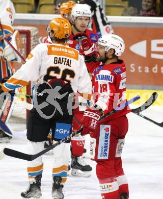 EBEL. Eishockey Bundesliga. KAC gegen	Black Wings Linz. Torjubel Thomas Koch (KAC). Klagenfurt, am 8.10.2021.
Foto: Kuess
www.qspictures.net

---
pressefotos, pressefotografie, kuess, qs, qspictures, sport, bild, bilder, bilddatenbank