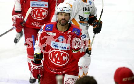 EBEL. Eishockey Bundesliga. KAC gegen	Black Wings Linz. Torjubel Thomas Koch (KAC). Klagenfurt, am 8.10.2021.
Foto: Kuess
www.qspictures.net

---
pressefotos, pressefotografie, kuess, qs, qspictures, sport, bild, bilder, bilddatenbank