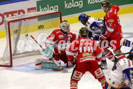 EBEL. Eishockey Bundesliga. VSV gegen HCB Suedtirol Alperia. Chris Collins,   (VSV),  Kevin Boyle, Nicholas Plastino, Marco Insam (Bozen). Villach, am 10.10.2021.
Foto: Kuess
www.qspictures.net
---
pressefotos, pressefotografie, kuess, qs, qspictures, sport, bild, bilder, bilddatenbank