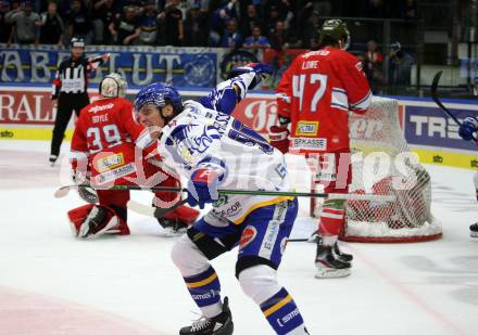 EBEL. Eishockey Bundesliga. VSV gegen HCB Suedtirol Alperia. Torjubel Anton Karlsson  (VSV). Villach, am 10.10.2021.
Foto: Kuess
www.qspictures.net
---
pressefotos, pressefotografie, kuess, qs, qspictures, sport, bild, bilder, bilddatenbank