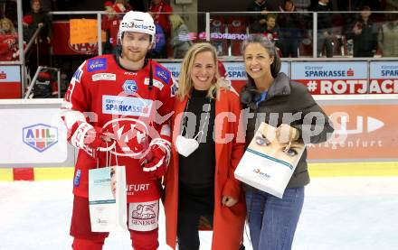 EBEL. Eishockey Bundesliga. KAC gegen	iClinic Bratislava Capitals. Spieler des Abends. Johannes Bischofberger (KAC). Klagenfurt, am 15.10.2021.
Foto: Kuess
www.qspictures.net

---
pressefotos, pressefotografie, kuess, qs, qspictures, sport, bild, bilder, bilddatenbank